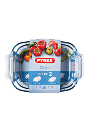 Orkaitės patiekalų rinkinys Pyrex Classic Skaidrus stiklas (2 pcs)