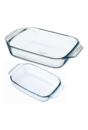 Orkaitės patiekalų rinkinys Pyrex Classic Skaidrus stiklas (2 pcs)