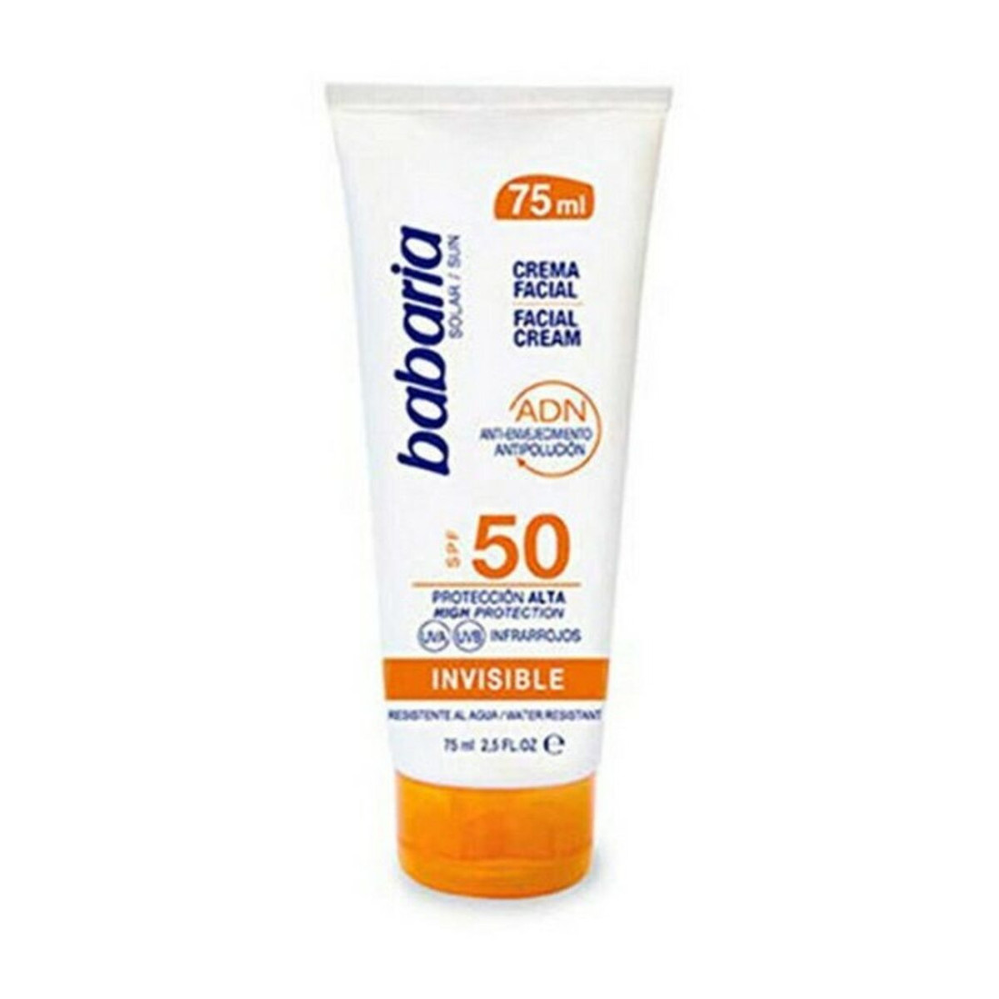 Kremas nuo saulės veidui SOLAR ADN INVISIBLE Babaria Solar Adn Invisible Spf 50 (75 ml) 75 ml Spf 50