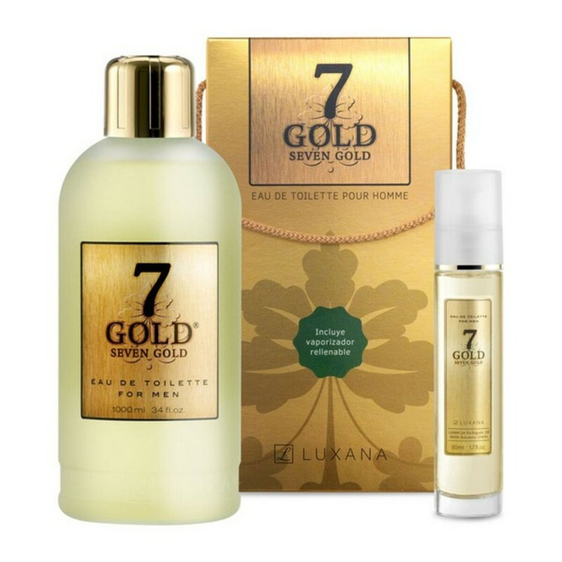 Vyriškų kvepalų rinkinys Luxana SEVEN GOLD EDT 2 Dalys