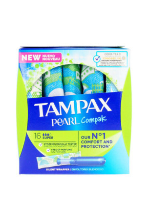 Super tamponai PEARL Tampax Tampax Pearl Compak (18 uds) 18 uds