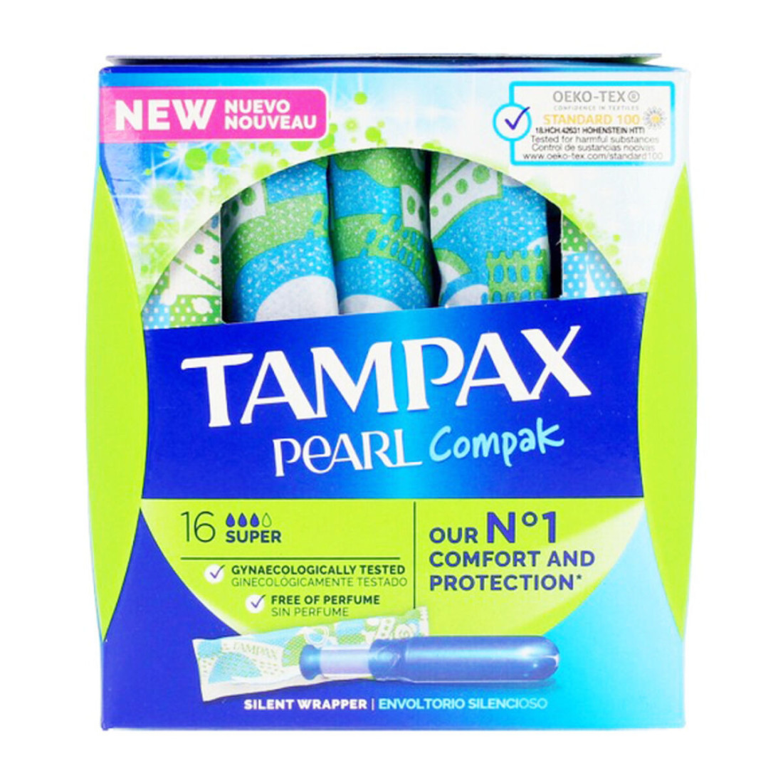 Super tamponai PEARL Tampax Tampax Pearl Compak (18 uds) 18 uds