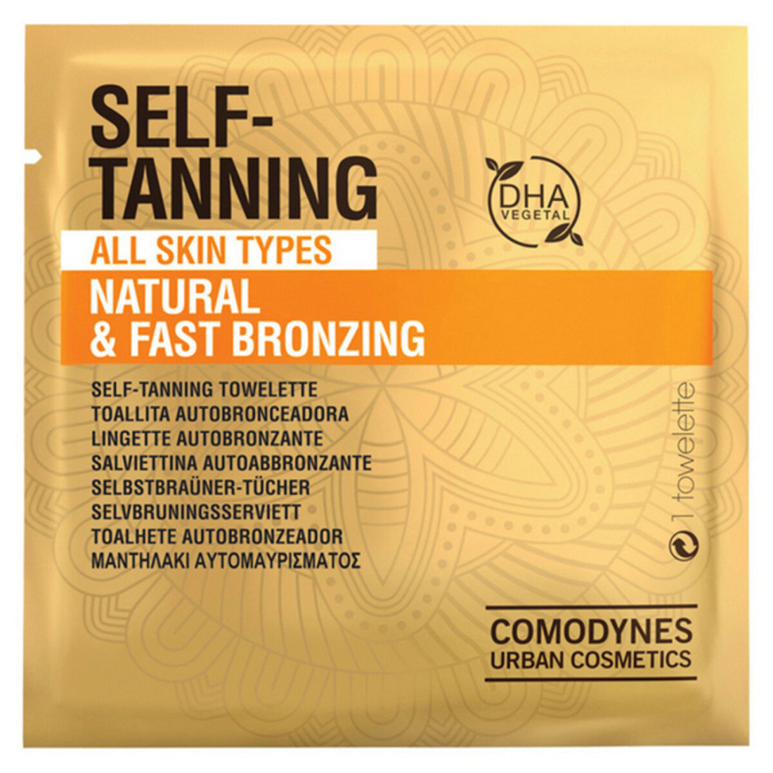 Savaiminės bronzos servetėlės Natural & Fast Bronzing Comodynes Tanning