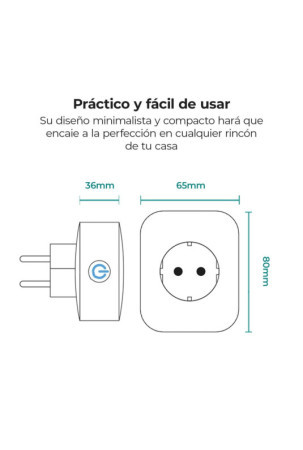 Išmanusis lizdas KSIX Smart Energy Slim WIFI 250V Balta