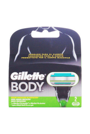 Keičiami skustuvo ašmenys Body Gillette Body (2 uds) (2 vnt.)