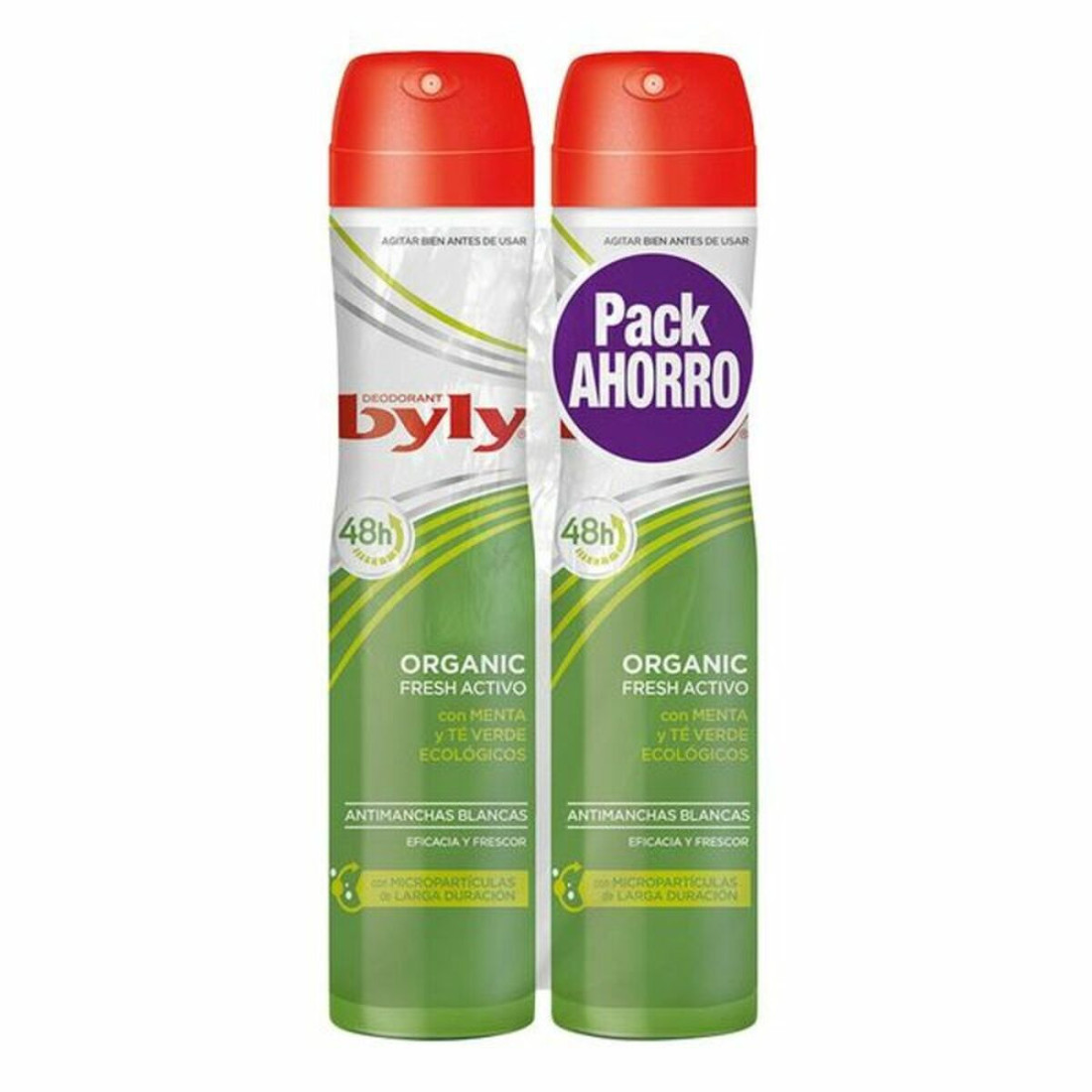 Purškiamas dezodorantas Organic Extra Fresh Byly (2 uds)