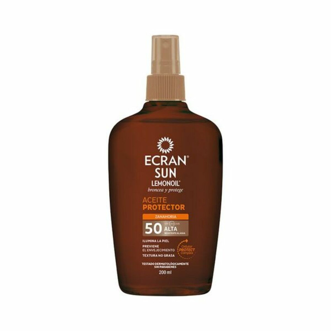 Apsauginis nuo saulės aliejus Ecran Ecran Sunnique SPF 50 (200 ml) Spf 50 200 ml