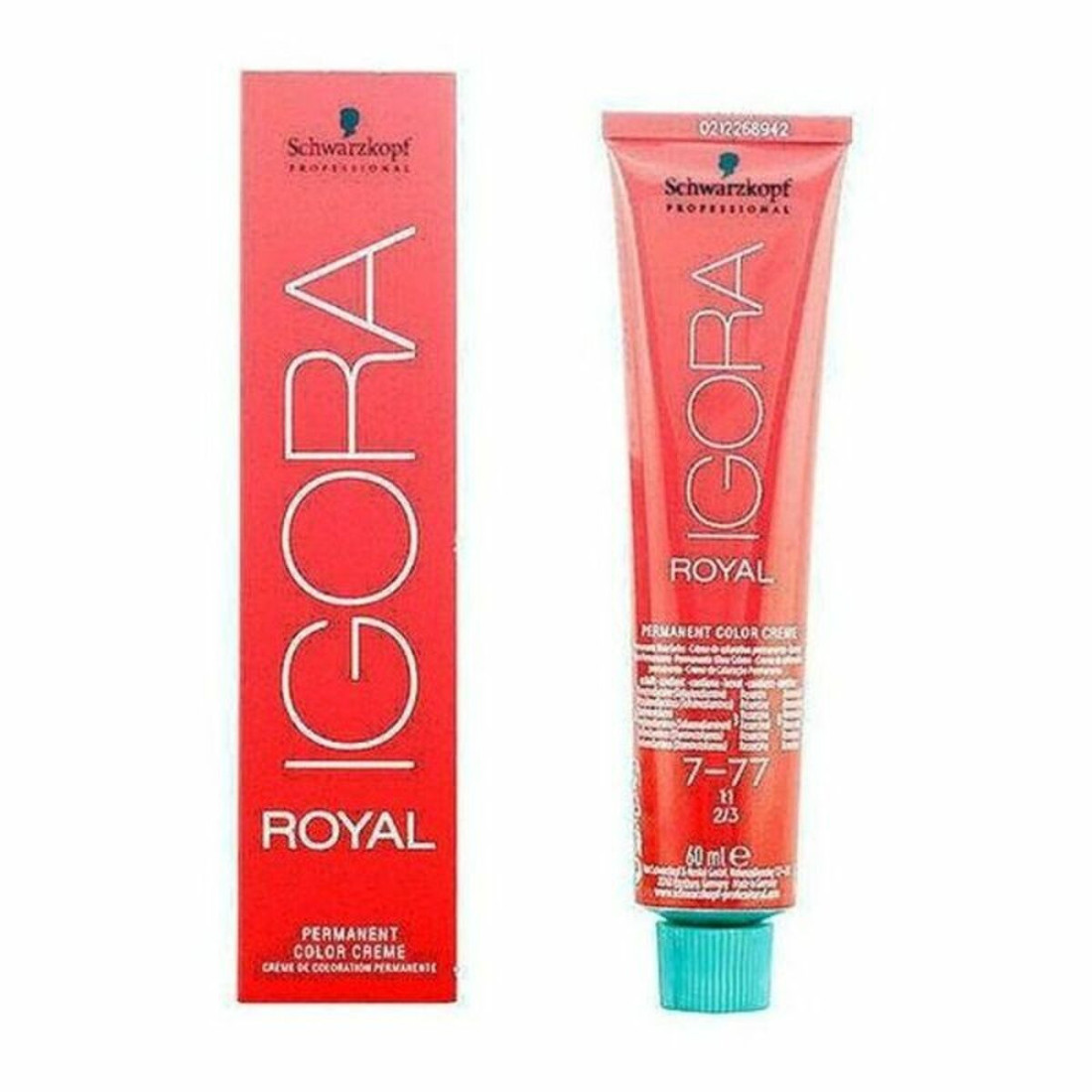 Ilgalaikiai dažai Igora Royal Schwarzkopf 609787 7-77 Nº 7-77 Nº 9.0-rubio muy claro Nº 8.0-rubio claro 60 ml