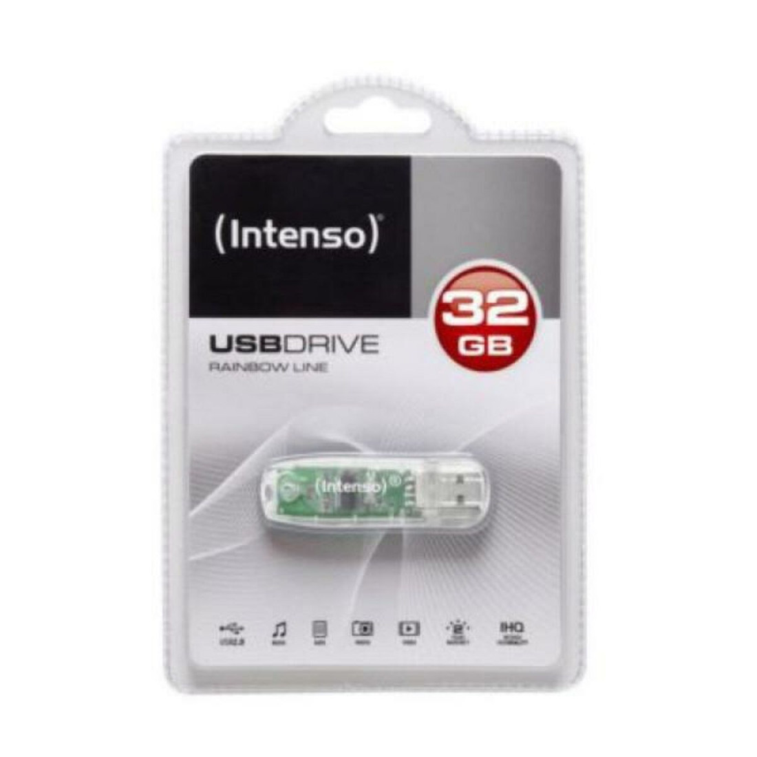 USB atmintukas INTENSO Rainbow Line 32 GB Skaidrus 32 GB USB atmintukas