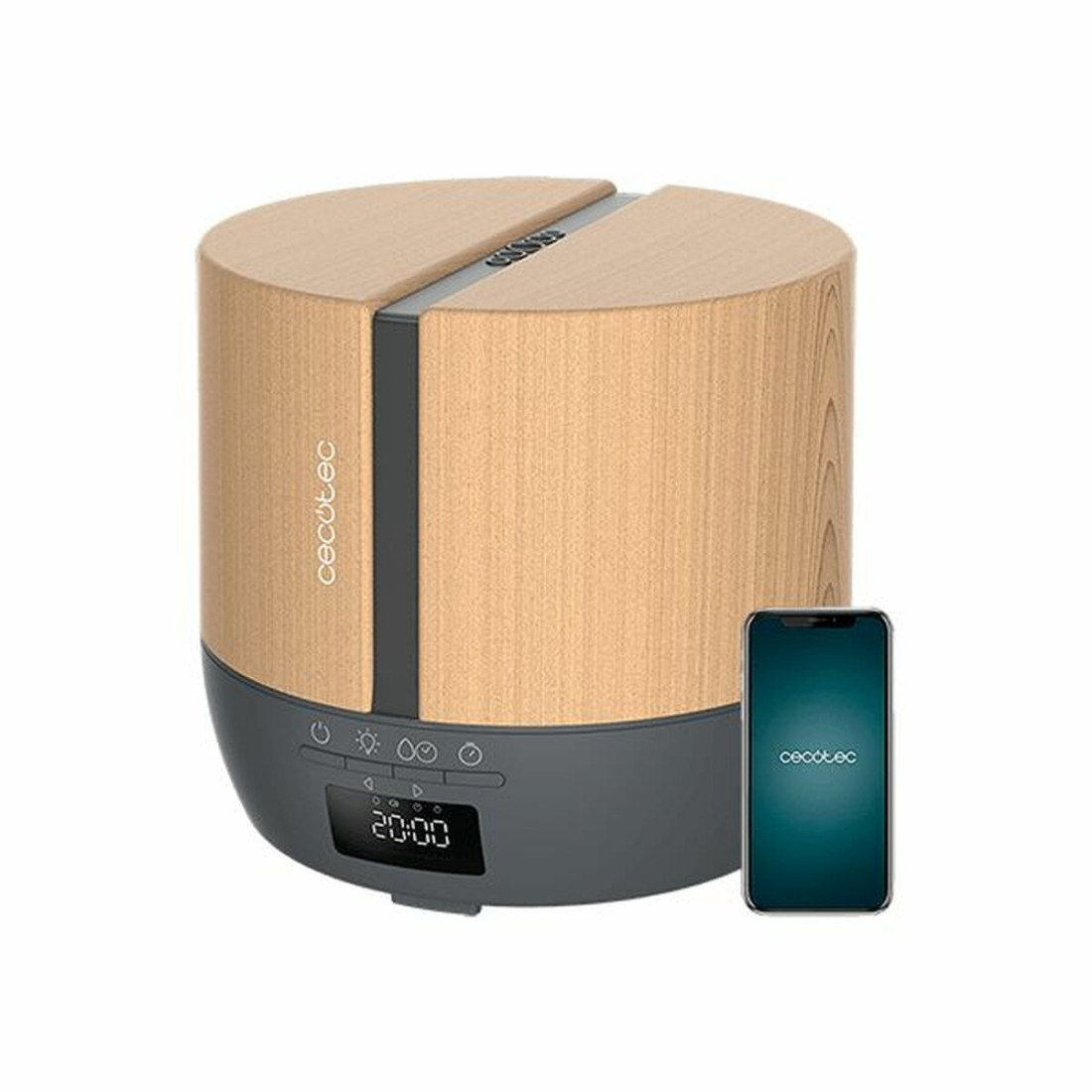 Oro drėkintuvas PureAroma 550 Connected Grey Woody Cecotec PureAroma 550 Connected Grey Woody