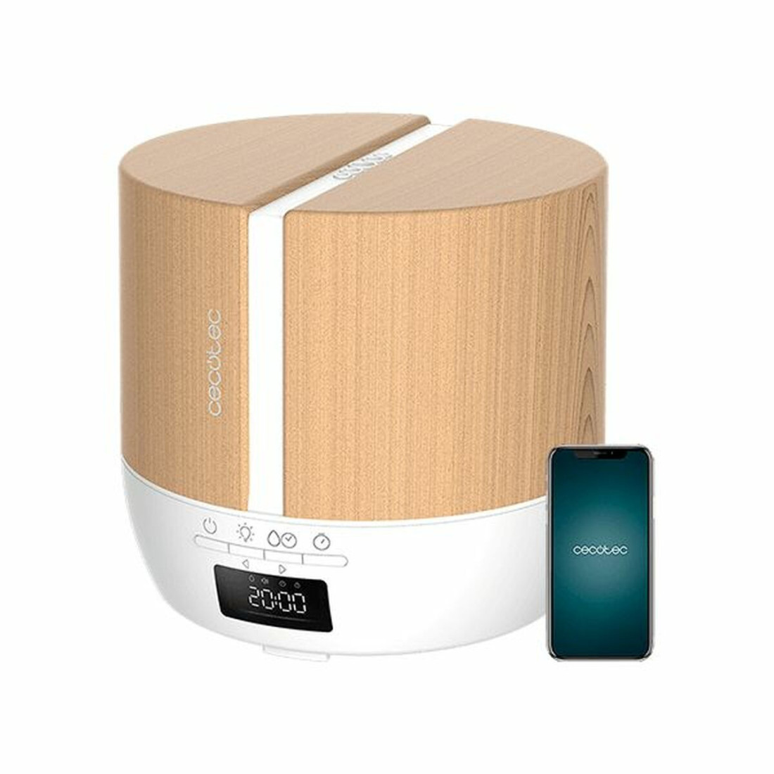 Oro drėkintuvas PureAroma 550 Connected White Woody Cecotec PureAroma 550 Connected White Woody