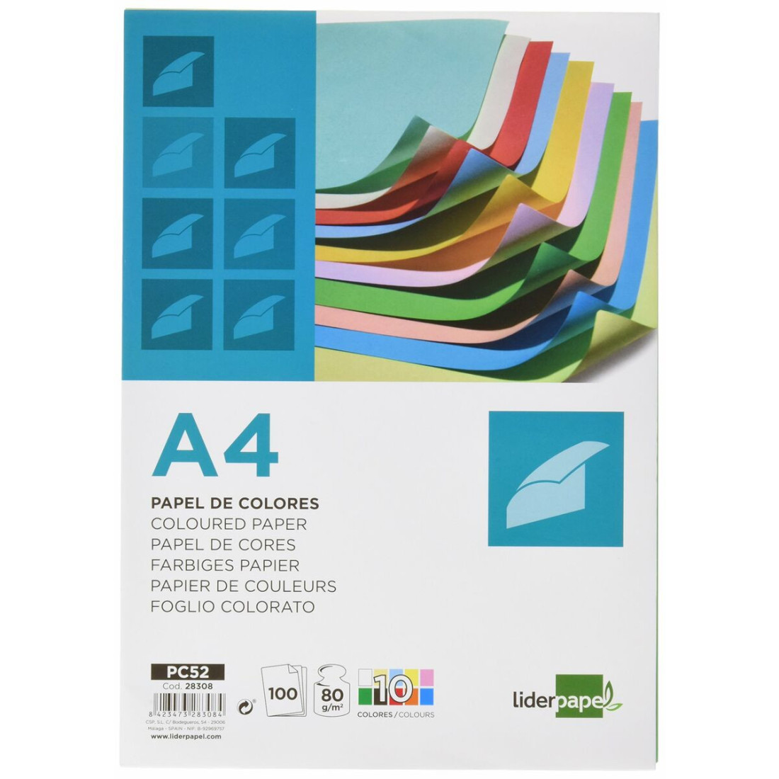 Set de Papetărie Liderpapel PC52 Spalvotas 100 Paklodės