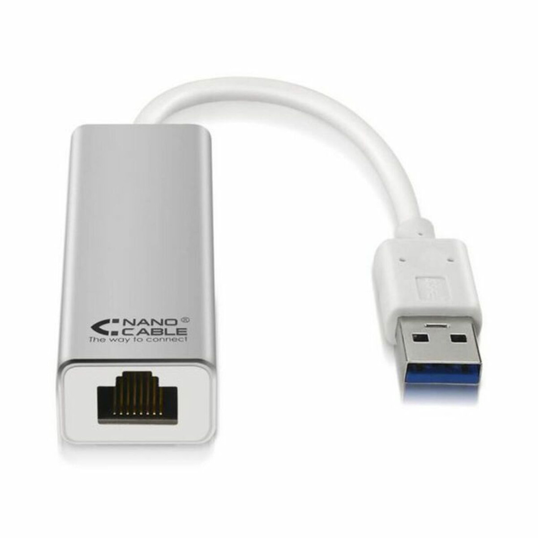 UTP 6 kategorijos kietas tinklo laidas NANOCABLE USB 3.0/RJ-45, 0.15m