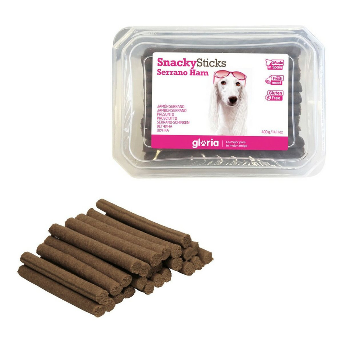 Užkandis šunims Gloria Snackys Sticks Suvožtiniai Juostelės (800 g)