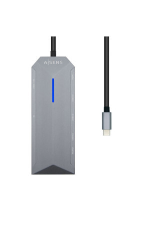 USB šakotuvas Aisens ASUC-9P001-GR Pilka 100 W (1 vnt.)