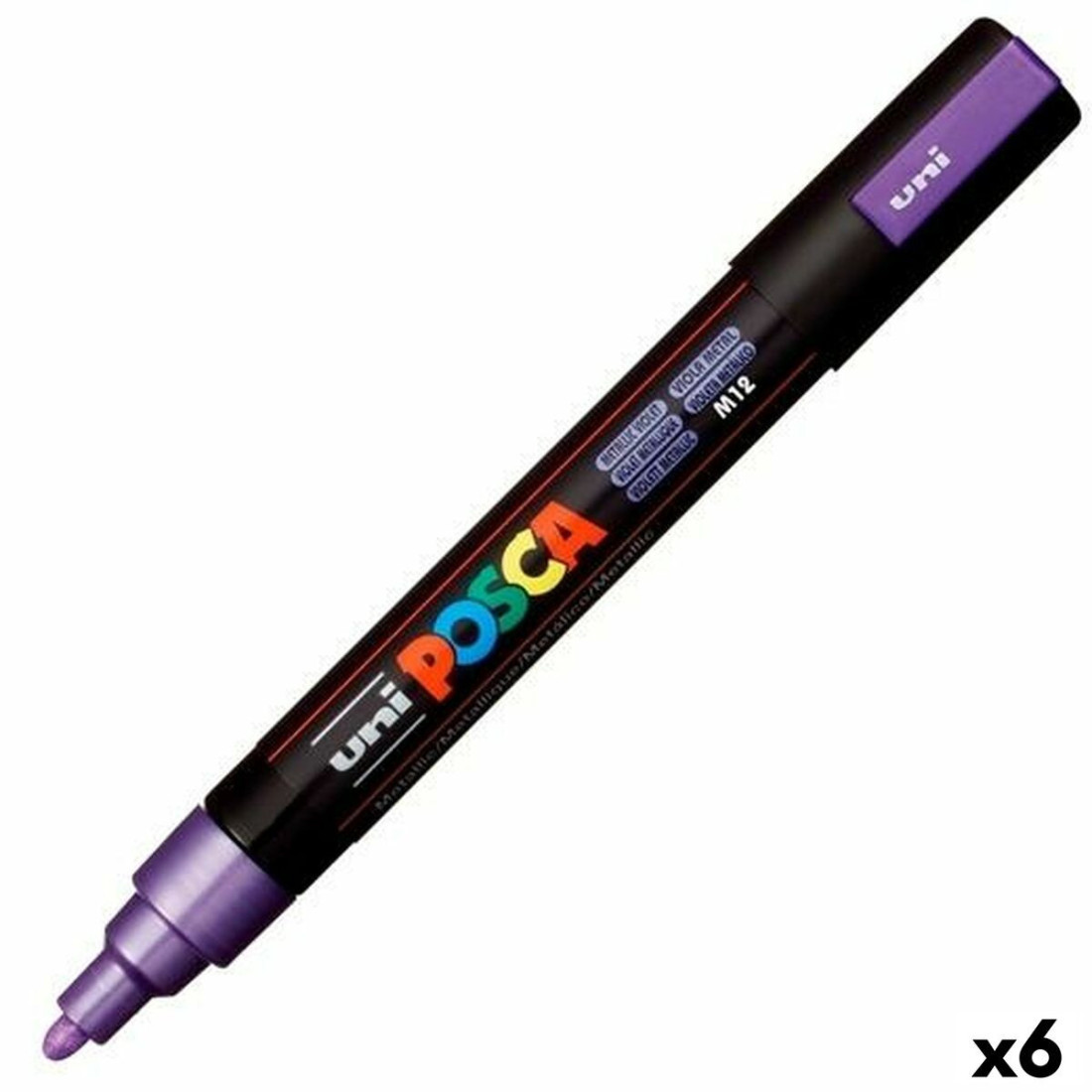 Dekoratyvinių dėžių rinkinys POSCA PC-5M Violetinė (6 vnt.)