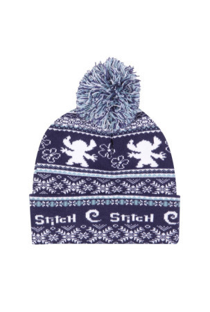 Skrybėlė Stitch Fair Isle Pom Beanie Tamsiai mėlyna