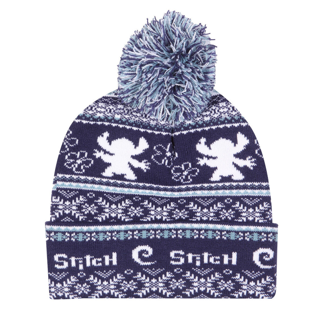 Skrybėlė Stitch Fair Isle Pom Beanie Tamsiai mėlyna