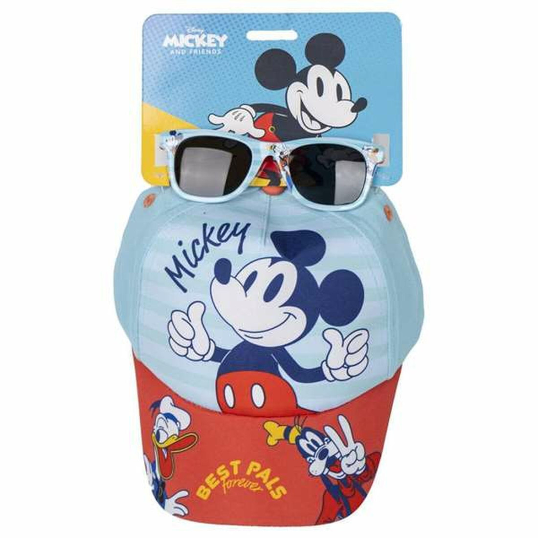 Kepurės ir akinių nuo saulės komplektas Mickey Mouse 2 Dalys Vaikiškas