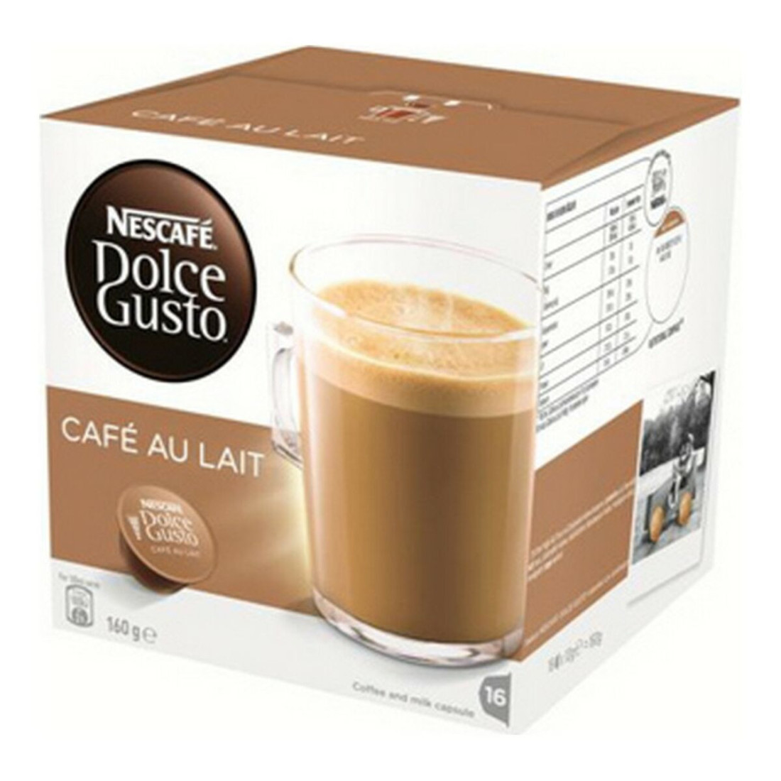 Kavos kapsulės Au Lait Dolce Gusto (16 uds)