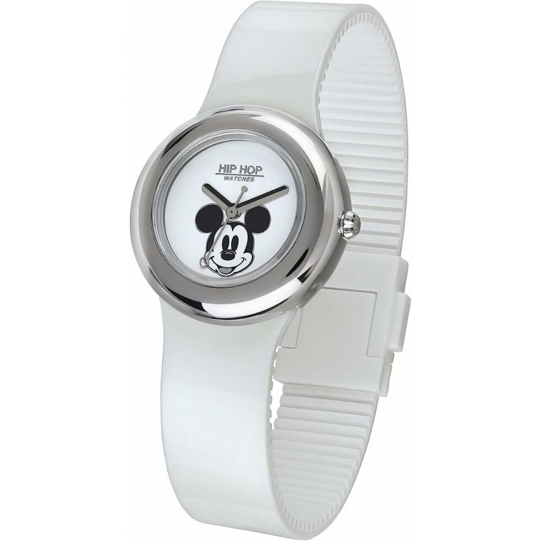 Abiejų lyčių laikrodis Hip Hop MICKEY METAL WHITE (Ø 32 mm)