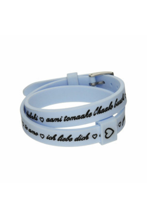 Moteriški apyrankės il mezzometro I LOVE YOU SILVER - BRACCIALE IN SILICONE/SILICONE BRACELET