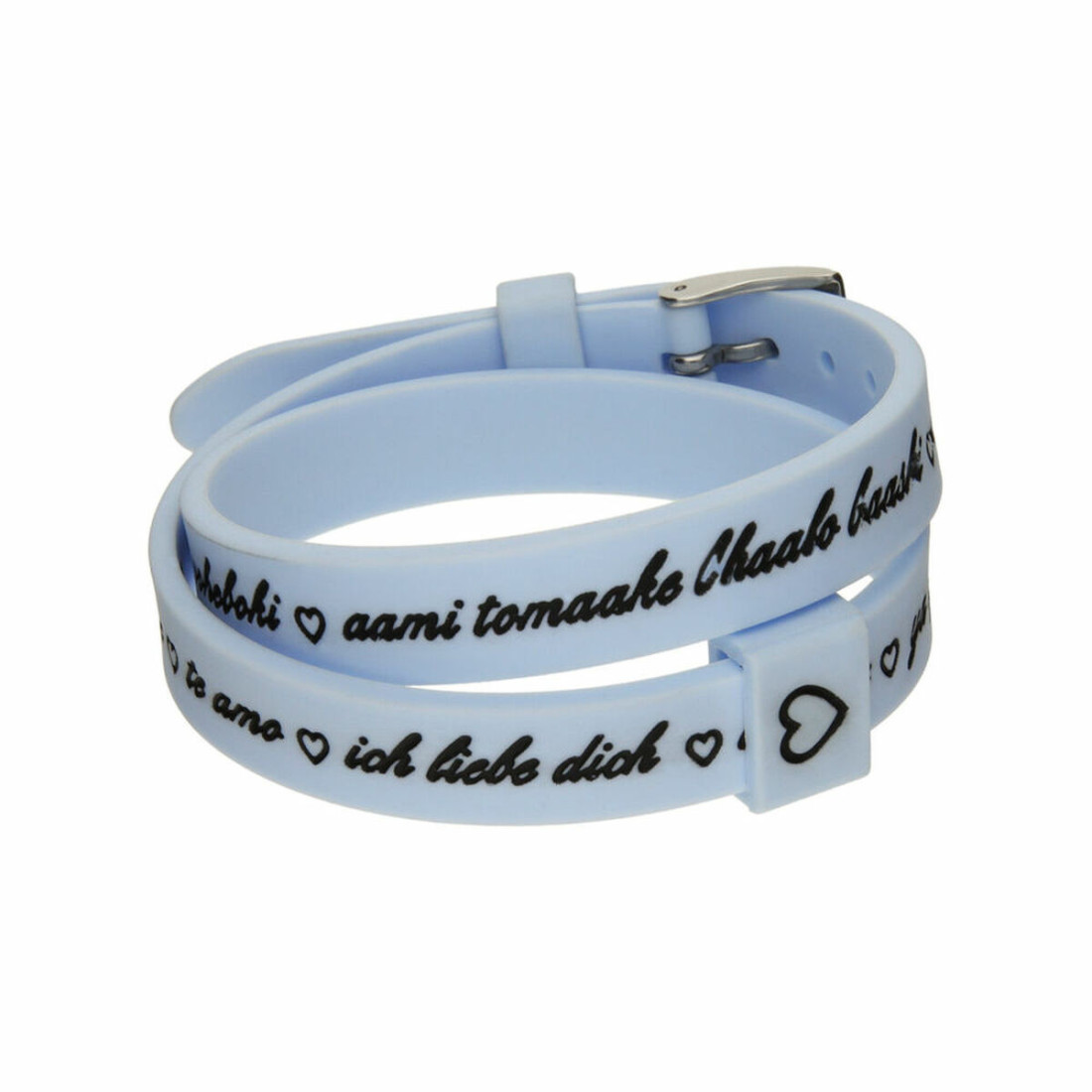 Moteriški apyrankės il mezzometro I LOVE YOU SILVER - BRACCIALE IN SILICONE/SILICONE BRACELET