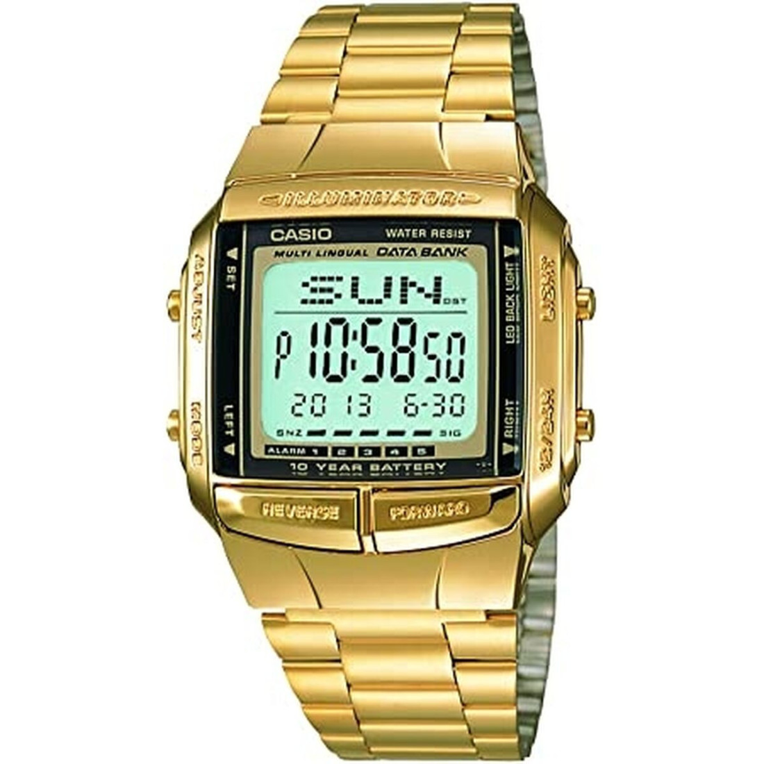 Laikrodis vyrams Casio DATABANK Auksinis (Ø 38 mm)