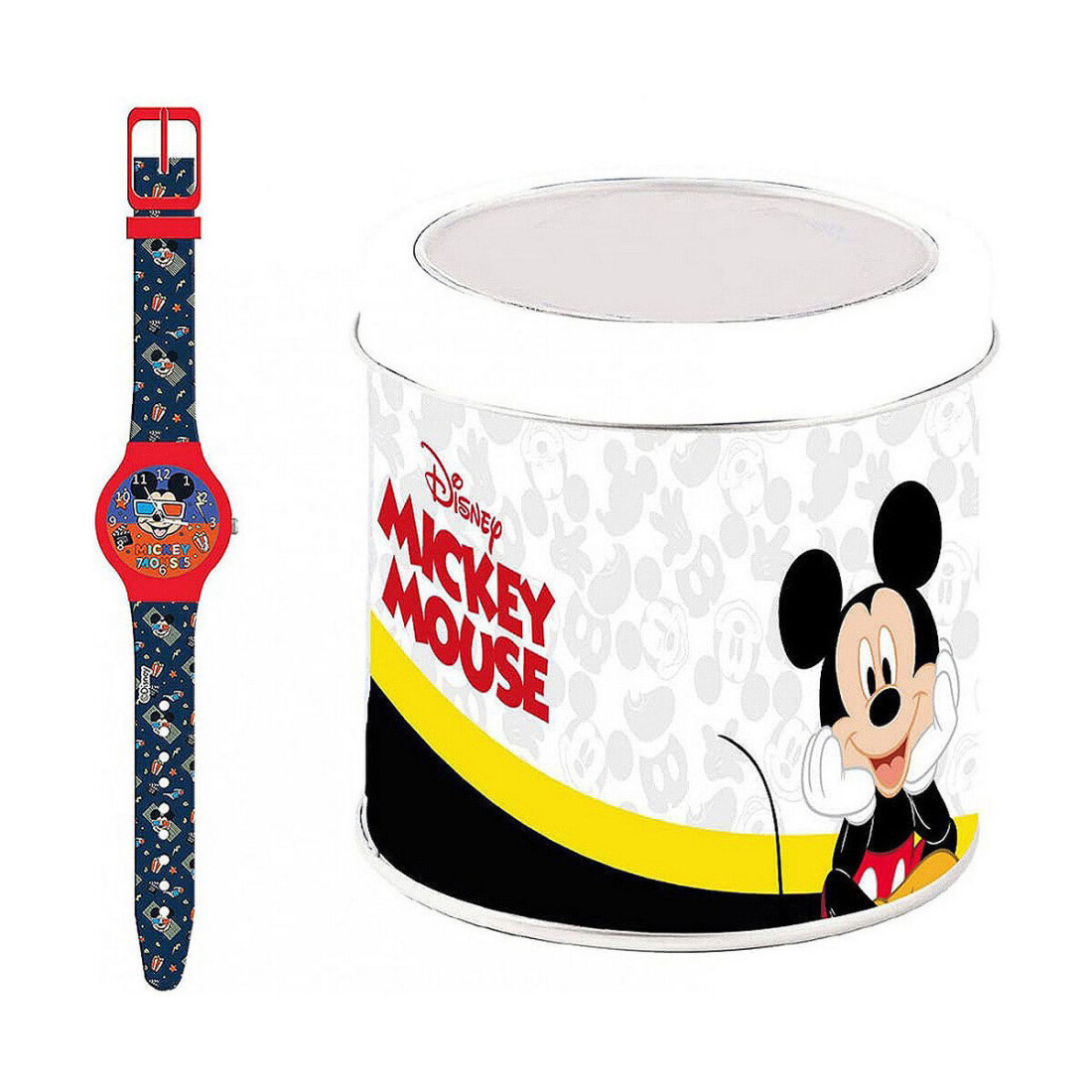 Laikrodis kūdikiams Cartoon MICKEY MOUSE - TIN BOX ***SPECIAL OFFER*** (Ø 32 mm)