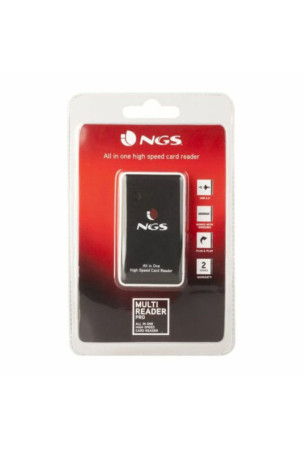 Išorinis kortelių skaitytuvas NGS 4299976 USB 2.0 Juoda