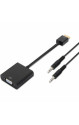 HDMI - SVGA su garsu adapteris Aisens A122-0126 Juoda 10 cm