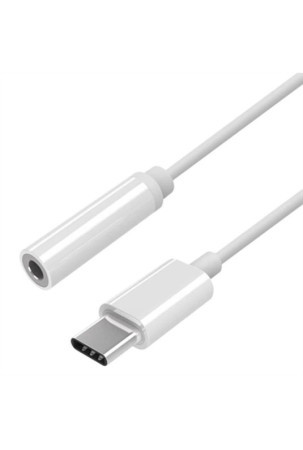 USB-C – Jack 3.5 mm adapteris Aisens A109-0384 15 cm Balta