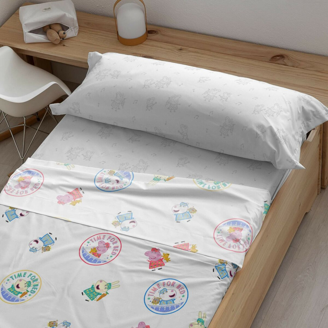 Antklodės užvalkalas be užpildo Peppa Pig Time Bed Spalvotas