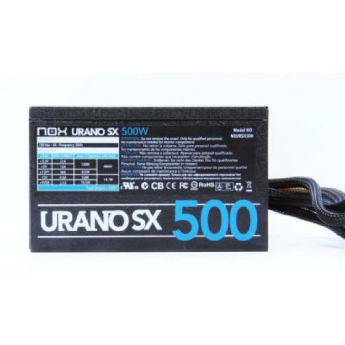 Maitinimo blokas Nox Urano SX ATX 500W ATX 500 W CE & RoHS, FCC