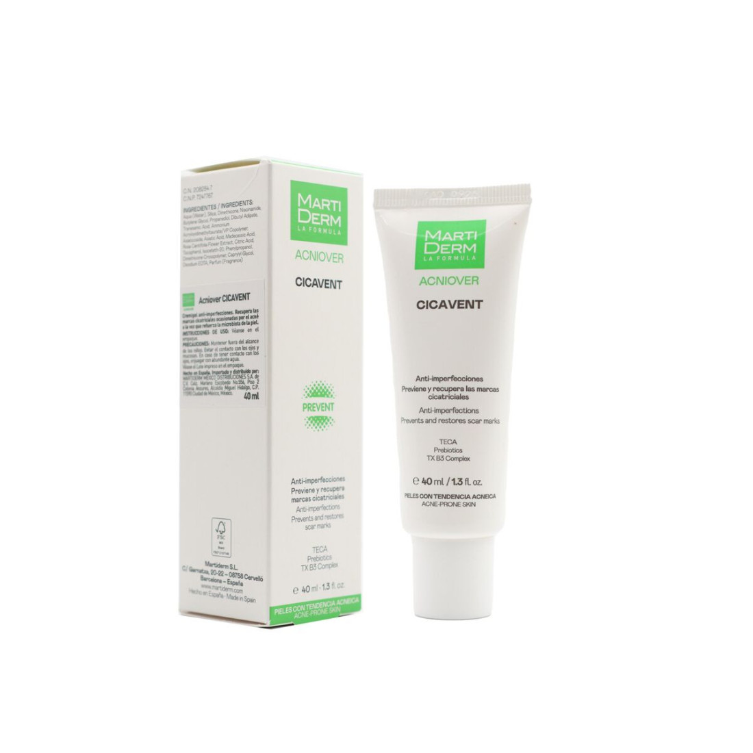 Netobulumo gydymas Martiderm Acniover Cicavent 40 ml