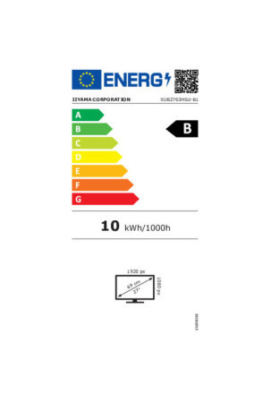 Monitorius žaidimams Iiyama XUB2763HSU-B1 Full HD 27" 100 Hz