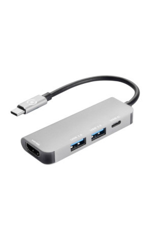 USB-C šakotuvas Celly Prohub Pilka (1 vnt.)