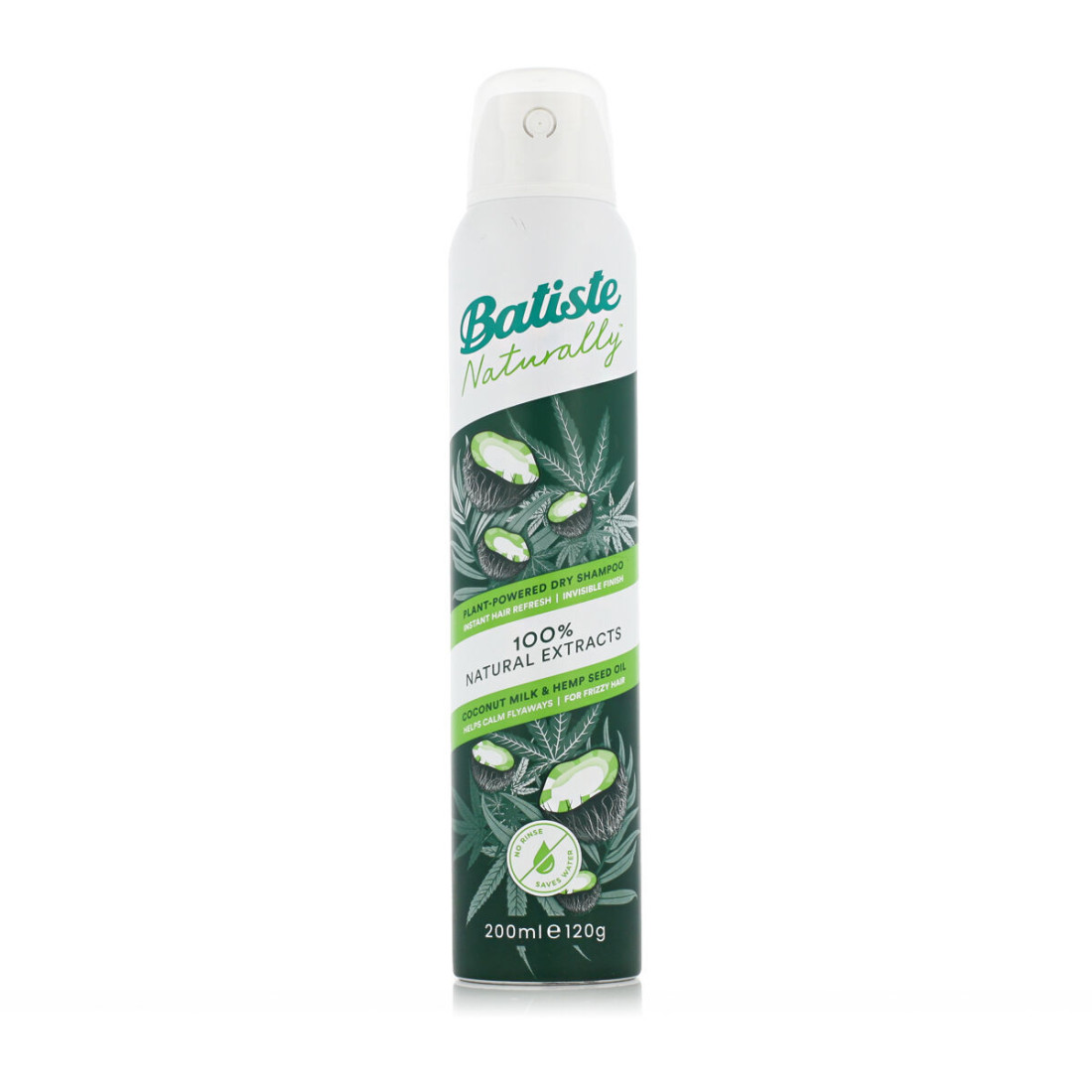 Sausas šampūnas Batiste Naturally 200 ml Kokosų pienas CBD