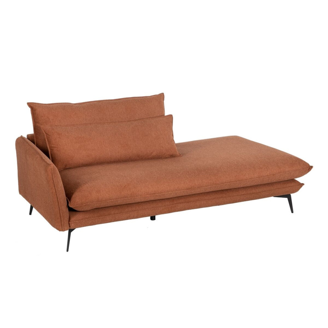 Chaise poilsio sofa Ruda Medžio Geležis Foam 210 x 100 x 90 cm