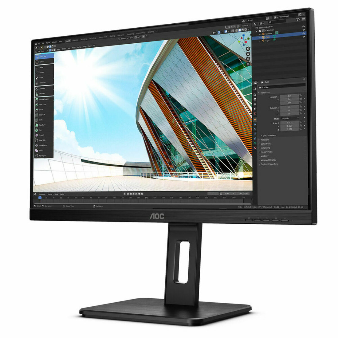 Monitorius AOC 24P2C Full HD 23,8" 75 Hz