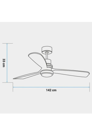 Lubinis ventiliatorius Universal Blue 268-UVT1316-21 70W (142 cm)