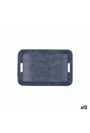 Pusryčių padėklas Quid Habitat Mėlyna Plastmasinis 33 x 23 x 4 cm Su rankenomis Denim (12 vnt.)