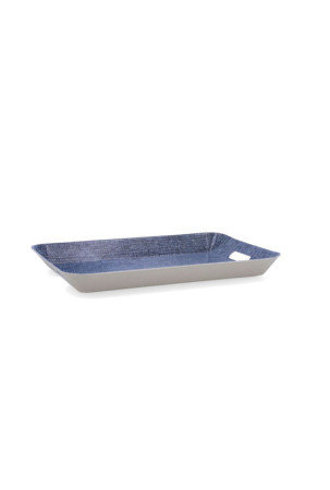 Pusryčių padėklas Quid Habitat Mėlyna Plastmasinis 33 x 23 x 4 cm Su rankenomis Denim (12 vnt.)