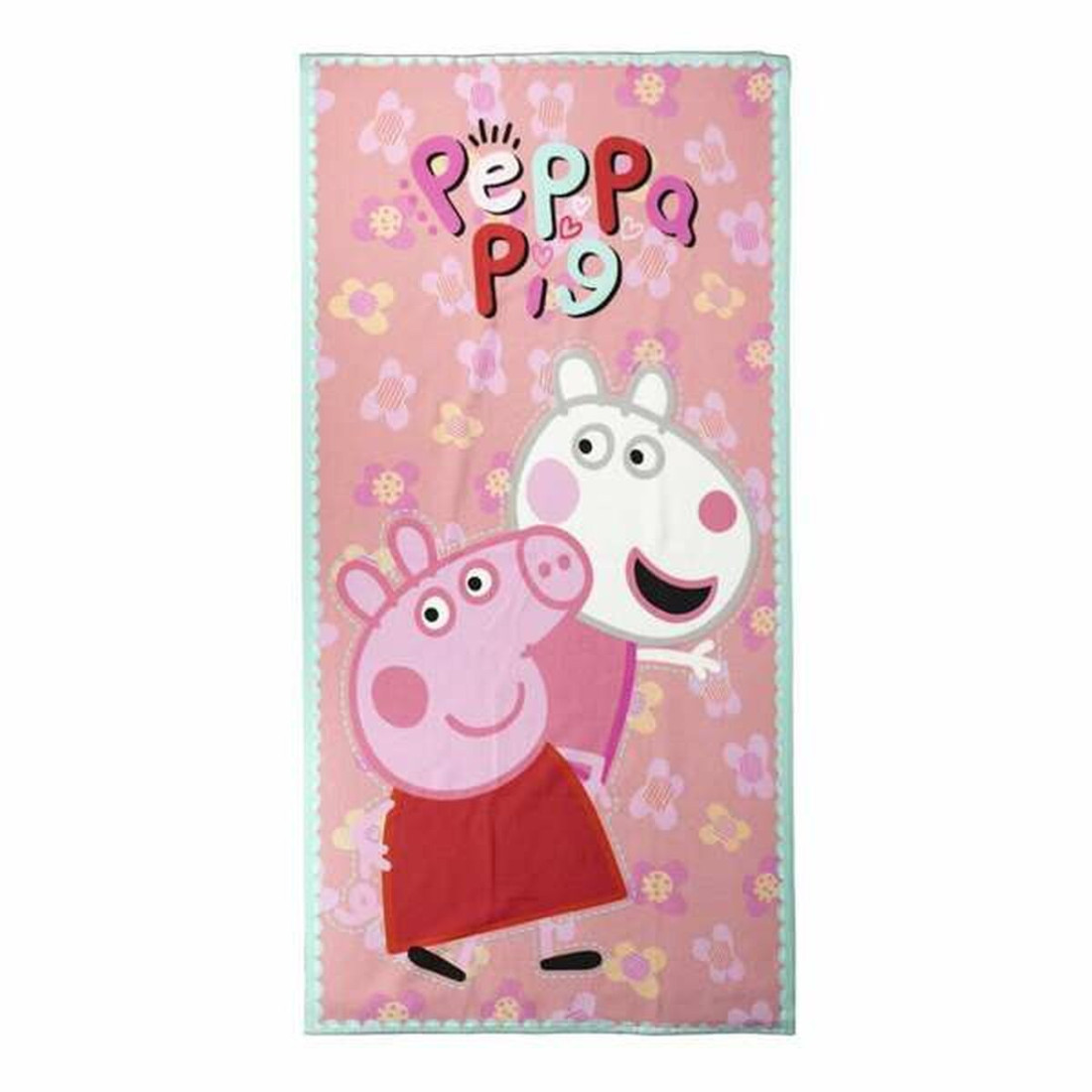 Paplūdimio rankšluostis Peppa Pig Rožinė 70 x 140 cm Mikro audinys