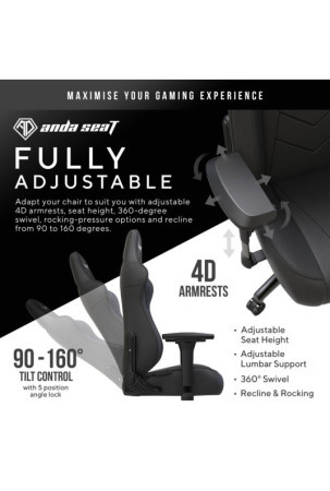 Žaidimų kėdė AndaSeat Dark Demon Premium Juoda