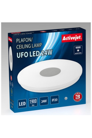 Pakabinamas apšvietimas Activejet AJE-UFO 24W Balta Sidabras 80 24 W Metalinis (4000 K) (1 vnt.)