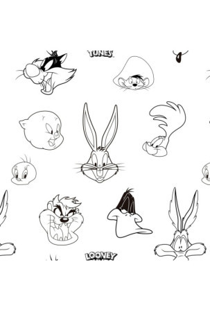 Šiaurės šalių viršelis Looney Tunes Looney B&W 180 x 220 cm