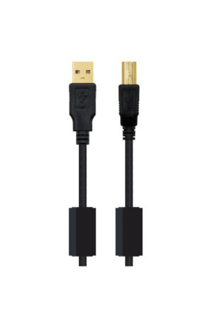 USB 2.0 A - USB B kabelis NANOCABLE 10.01.1203 Juoda 3 m (1 vnt.)