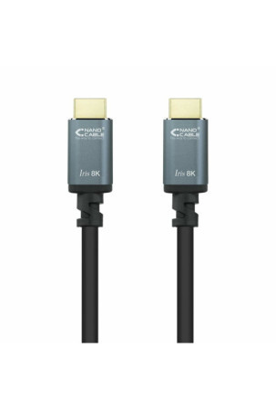 HDMI kabelis NANOCABLE 10.15.8001 Juoda 1 m 8K Ultra HD