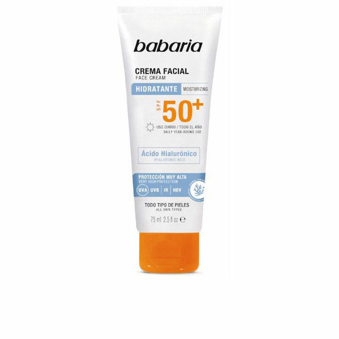 Įdegį paryškinanti priemonė Babaria SOLAR SPF 50+ 75 ml